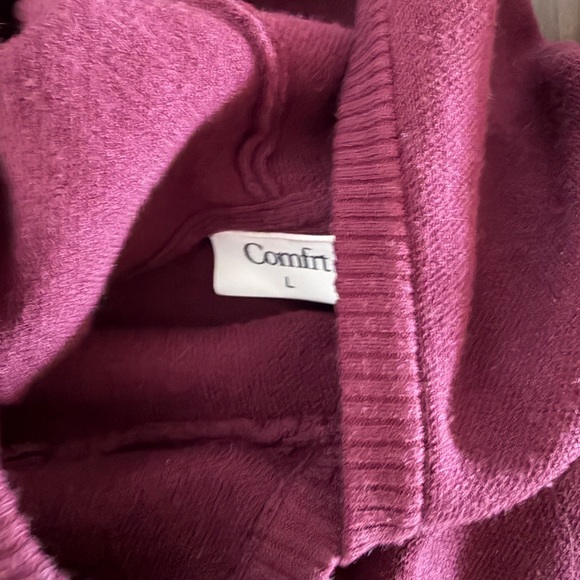 Comfrt Sweater Knit Hoodie & Jogger in Maroon - Picture 7 of 11